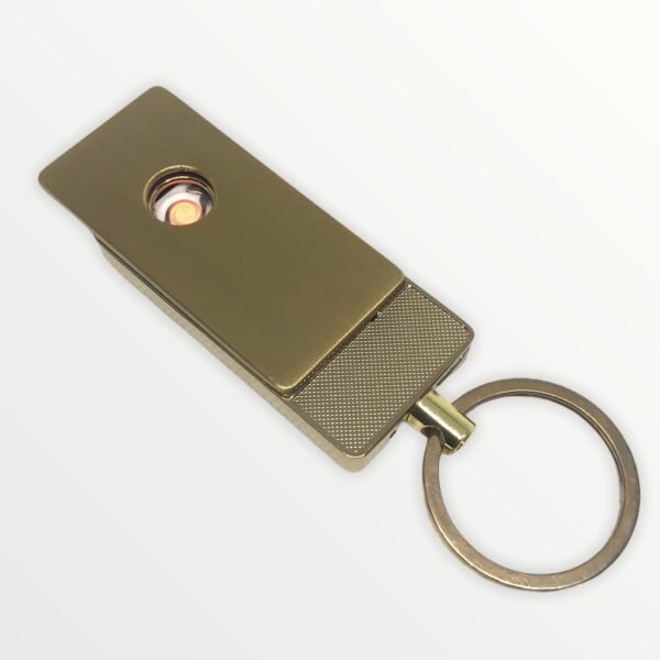 Zlatý USB elektrický zapalovač na klíče