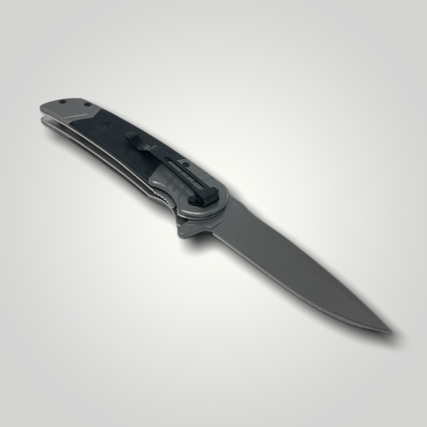 Kapesní nůž otvírací černo-šedý s vlastním textem nebo logem - 42943