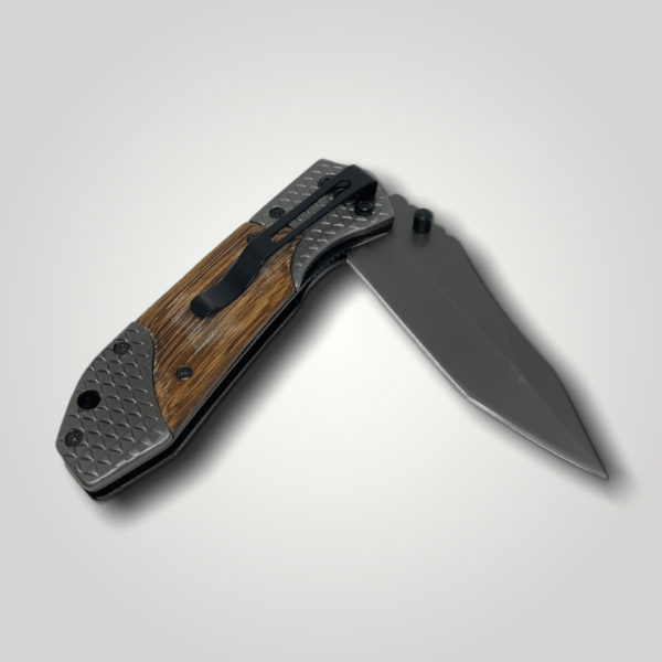 Kapesní nůž zavírací kombinace dřevo kov s vlastním textem nebo logem - 41132