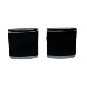 Manžetové knoflíčky ocelové s výplní čtverec s gravírováním - 50297