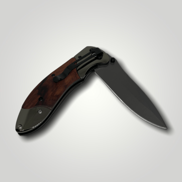 Kapesní nůž zavírací dřevěný lesk s vlastním textem nebo logem - 23291