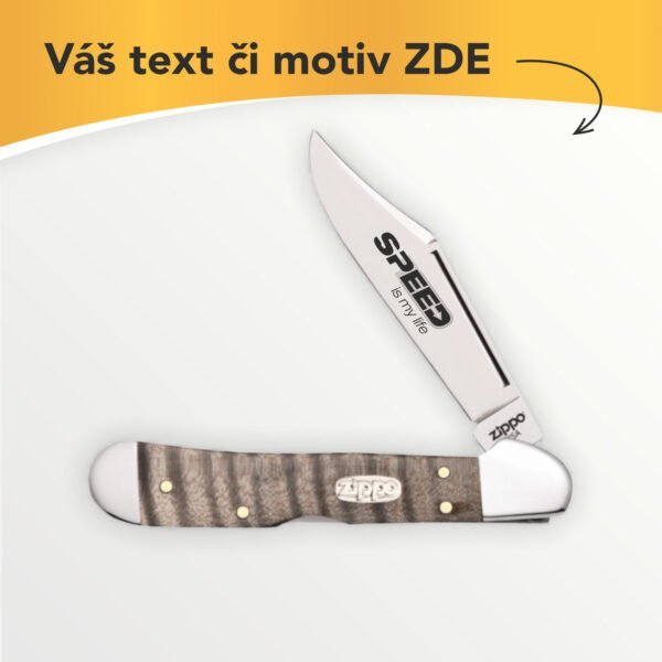Zavírací nůž Zippo Mini Copperlock 46105 s vlastním textem nebo motivem
